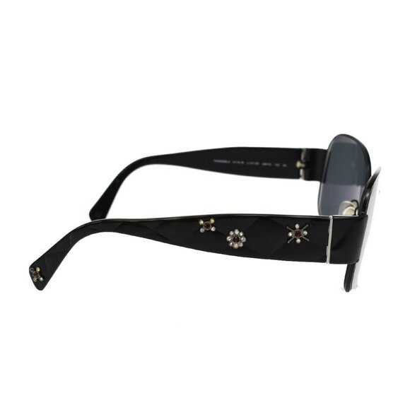 CHANEL CC Logo Sunglasses Eye Wear Rhinestone Plastic Black main image 14